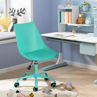 Home Office Desk Chair Computer Chair Fashion Ergonomic Task Working Chair with Wheels Height Adjustable Swivel PU Leather Green